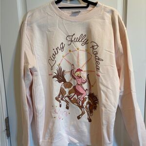 Living Fully Rodeo Pink Sweatshirt